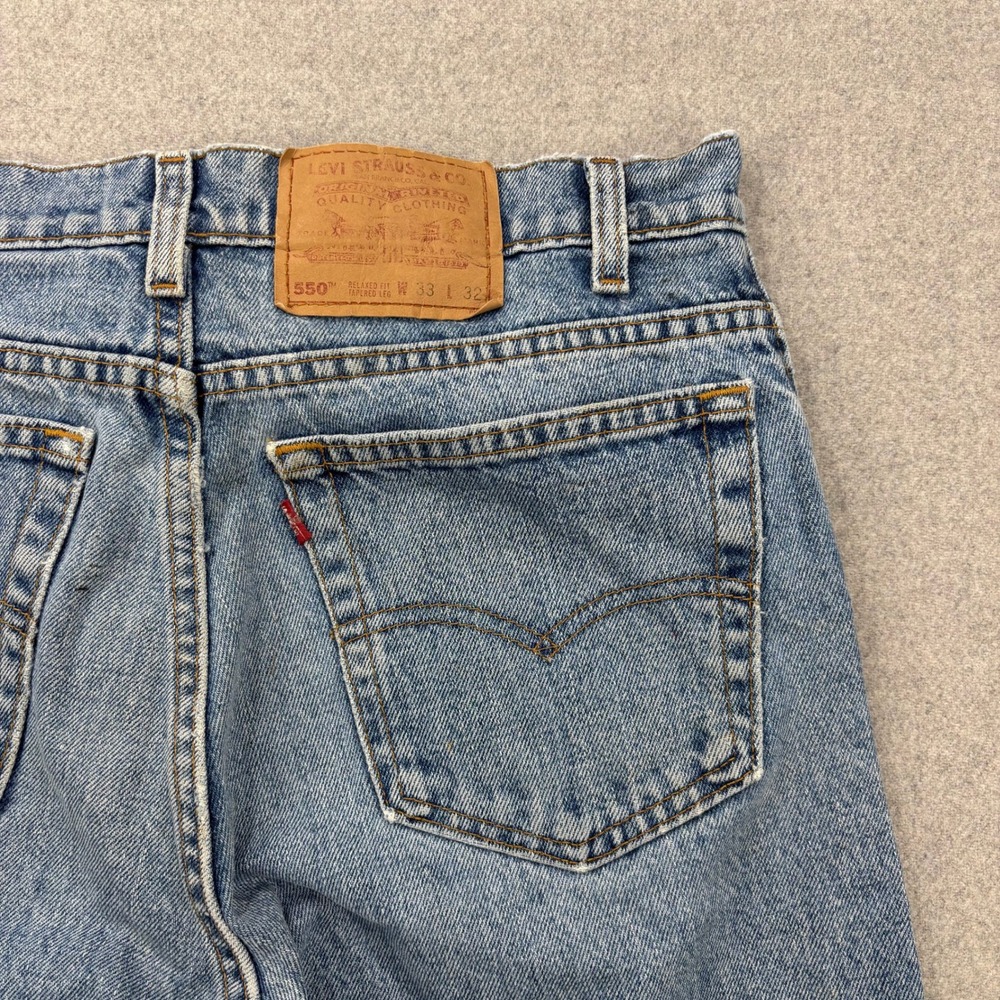 Vintage 90s Levis 550 Jeans Mens 32x31 (Tag 33x32) Thrashed Grunge 1999 *FLAWS - Picture 8 of 14